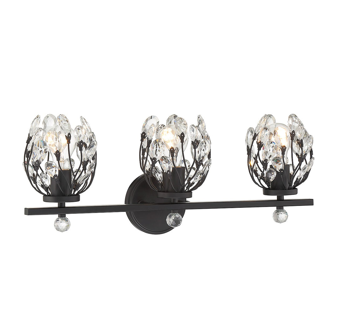 Savoy House Moreno 8-6601-3-BK Bath Vanity Light 24 in. wide - Matte Black