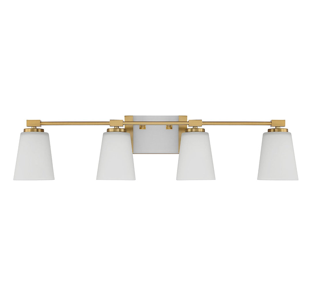 Savoy House Darby 8-6901-4-322 Bath Vanity Light 34 in. wide - Warm Brass