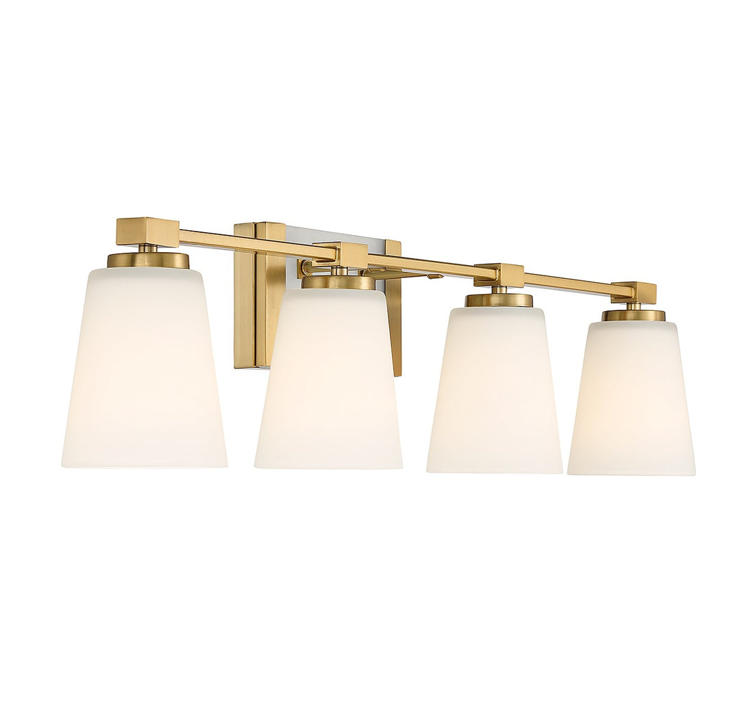 Savoy House Darby 8-6901-4-322 Bath Vanity Light 34 in. wide - Warm Brass