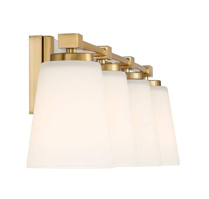 Savoy House Darby 8-6901-4-322 Bath Vanity Light 34 in. wide - Warm Brass