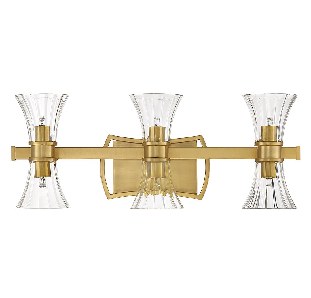 Savoy House Bennington 8-9702-6-322 Bath Vanity Light 24 in. wide - Warm Brass