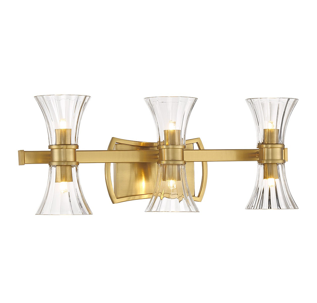 Savoy House Bennington 8-9702-6-322 Bath Vanity Light 24 in. wide - Warm Brass