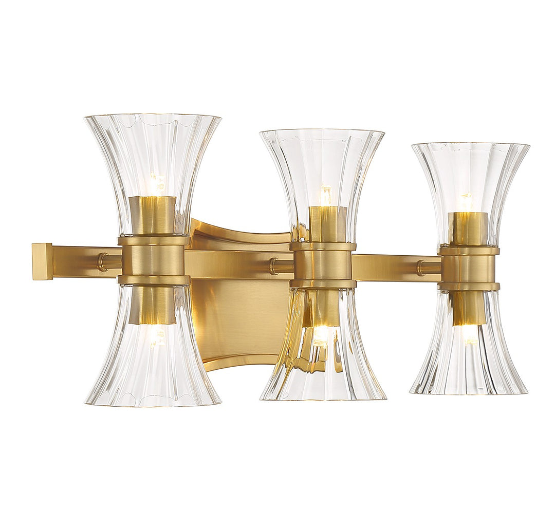 Savoy House Bennington 8-9702-6-322 Bath Vanity Light 24 in. wide - Warm Brass