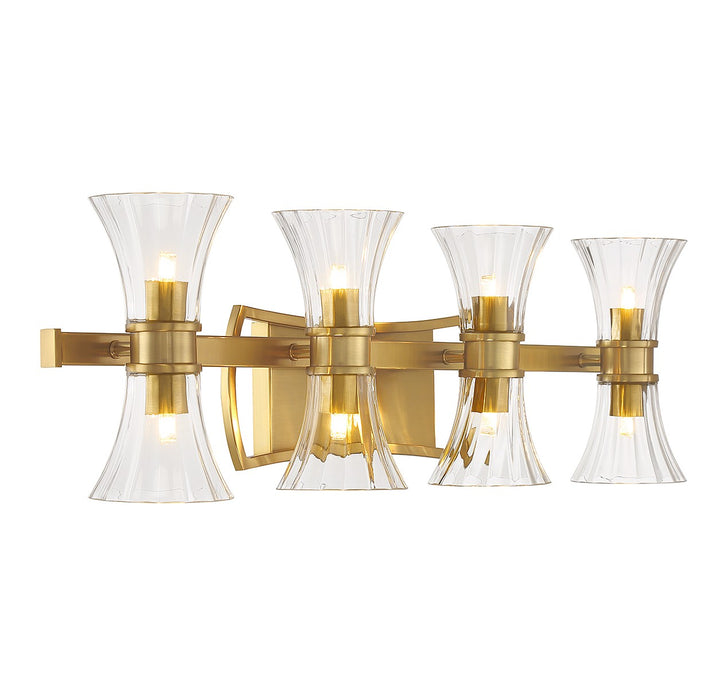 Savoy House Bennington 8-9702-8-322 Bath Vanity Light 32 in. wide - Warm Brass