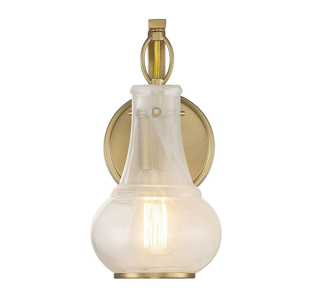 Savoy House Adams 9-4417-1-322 Wall Sconce Light - Warm Brass