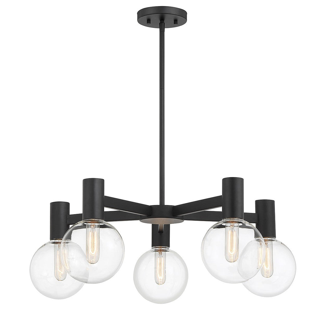 Savoy House Wright 1-3073-5-89 Chandelier Light - Matte Black