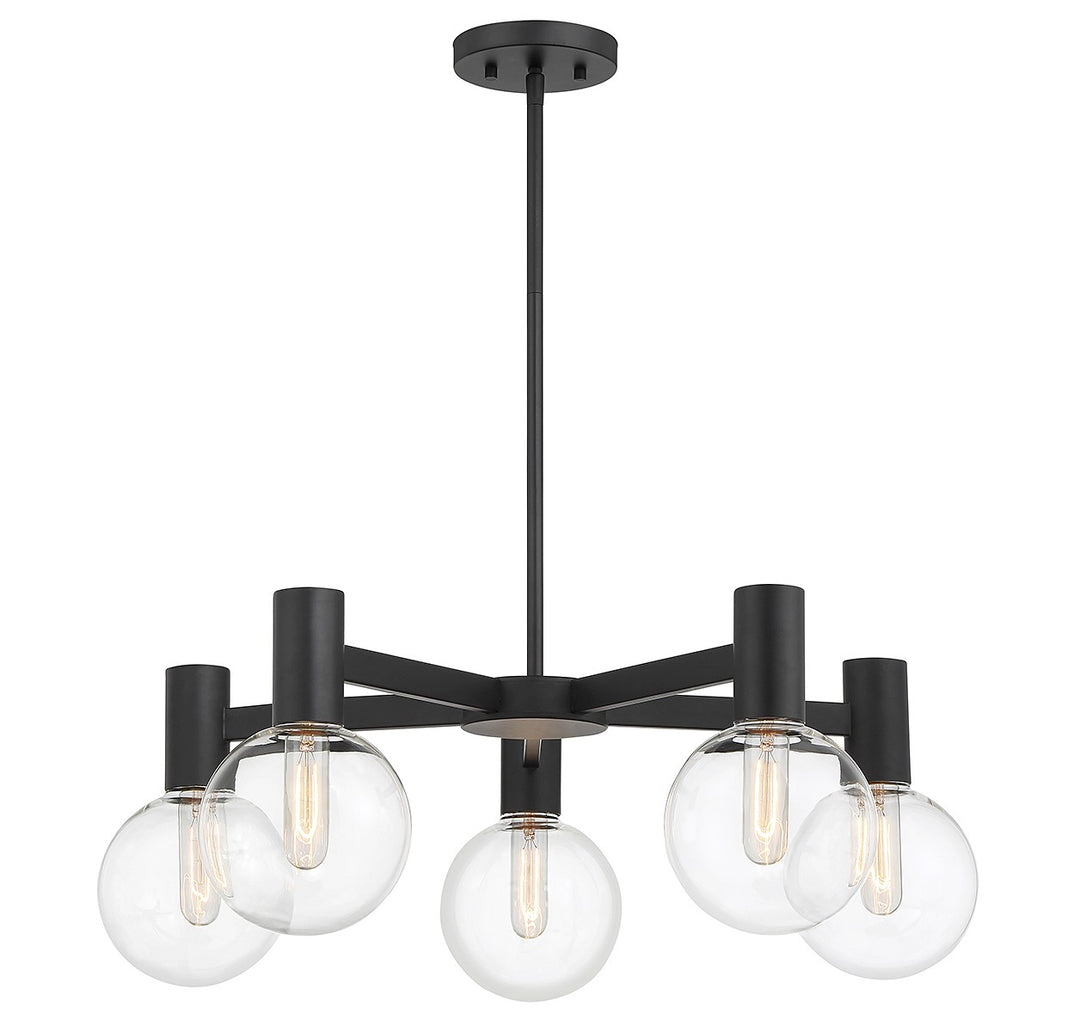 Savoy House Wright 1-3073-5-89 Chandelier Light - Matte Black