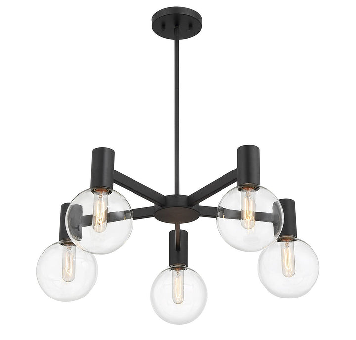 Savoy House Wright 1-3073-5-89 Chandelier Light - Matte Black