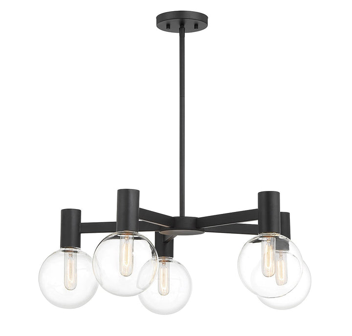 Savoy House Wright 1-3073-5-89 Chandelier Light - Matte Black