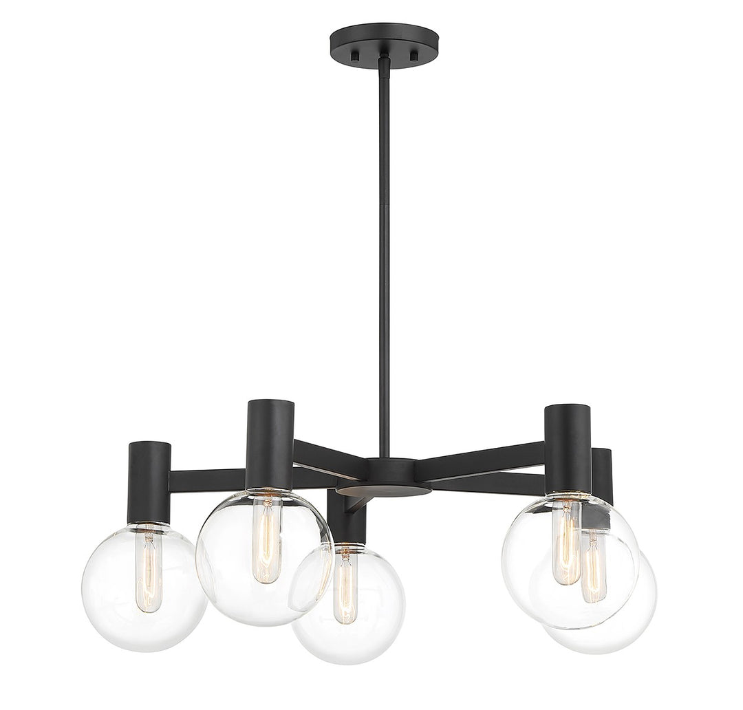Savoy House Wright 1-3073-5-89 Chandelier Light - Matte Black