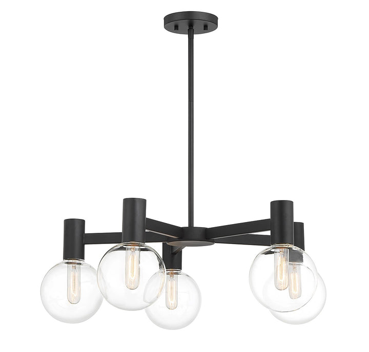 Savoy House Wright 1-3073-5-89 Chandelier Light - Matte Black