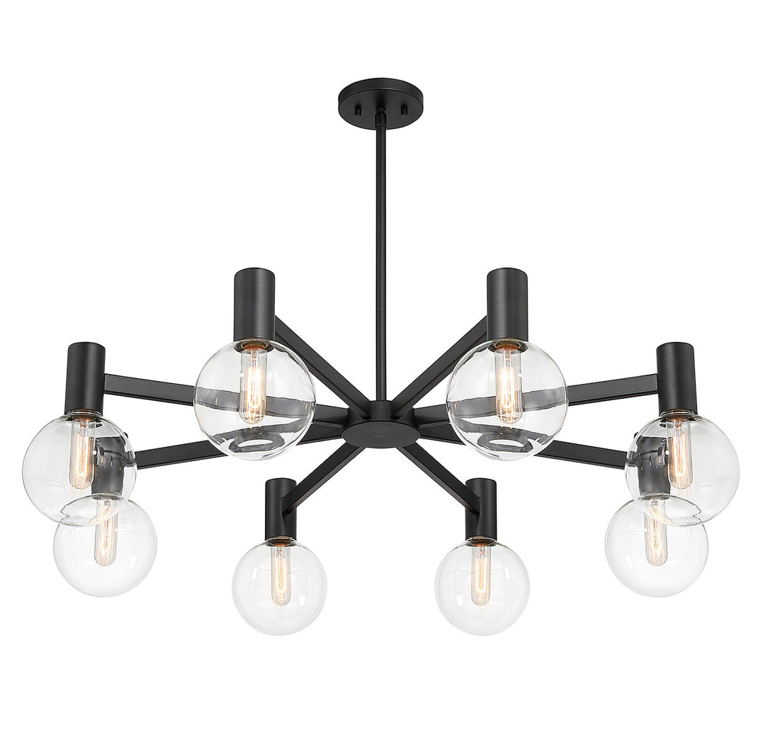 Savoy House Wright 1-3074-8-89 Chandelier Light - Matte Black