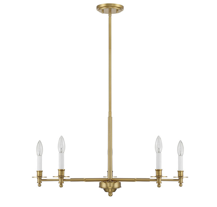 Savoy House Jasmine 1-4410-5-322 Chandelier Light - Warm Brass