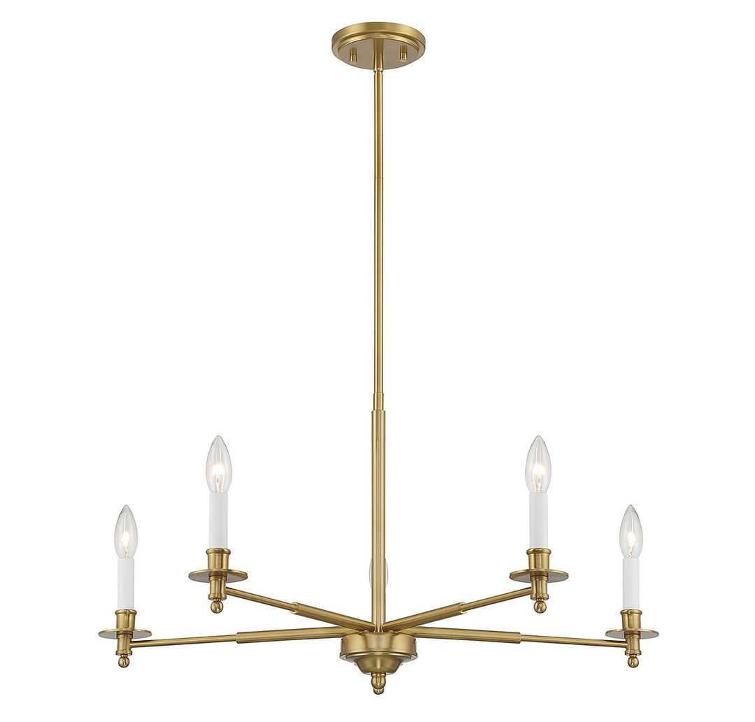 Savoy House Jasmine 1-4410-5-322 Chandelier Light - Warm Brass