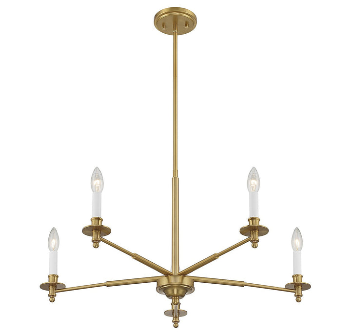 Savoy House Jasmine 1-4410-5-322 Chandelier Light - Warm Brass