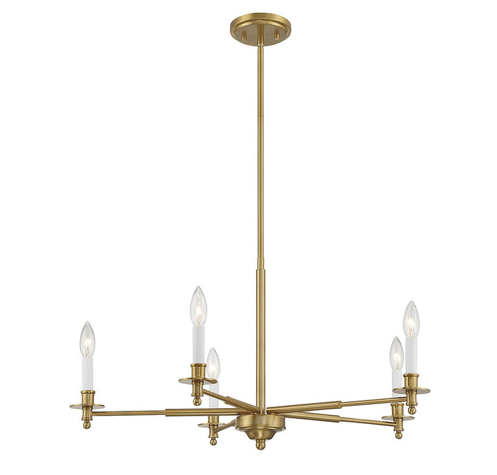 Savoy House Jasmine 1-4410-5-322 Chandelier Light - Warm Brass