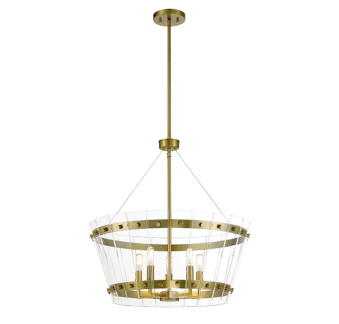 Savoy House Ventari 7-8857-5-322 Chandelier Light - Warm Brass