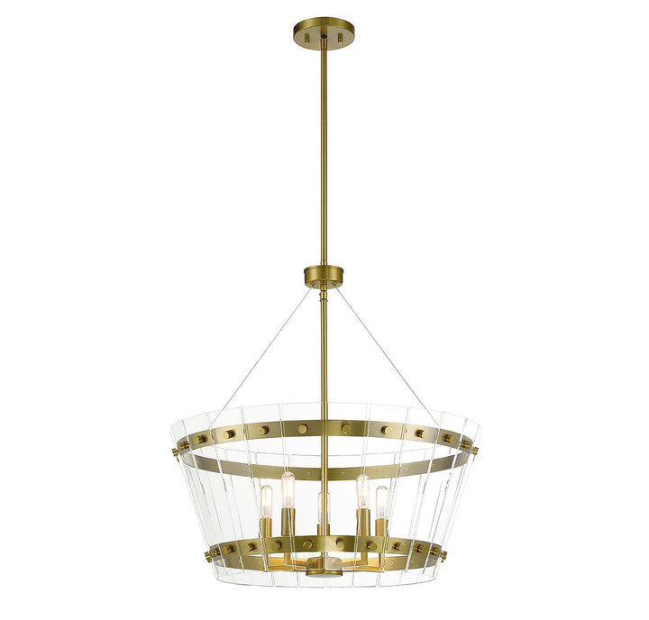 Savoy House Ventari 7-8857-5-322 Chandelier Light - Warm Brass