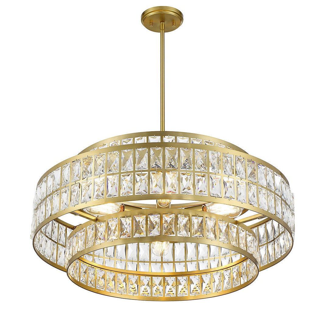 Savoy House Renzo 7-9048-6-322 Chandelier Light - Warm Brass