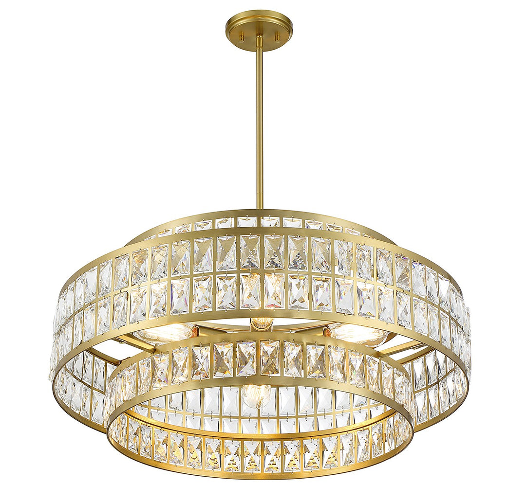 Savoy House Renzo 7-9048-6-322 Chandelier Light - Warm Brass
