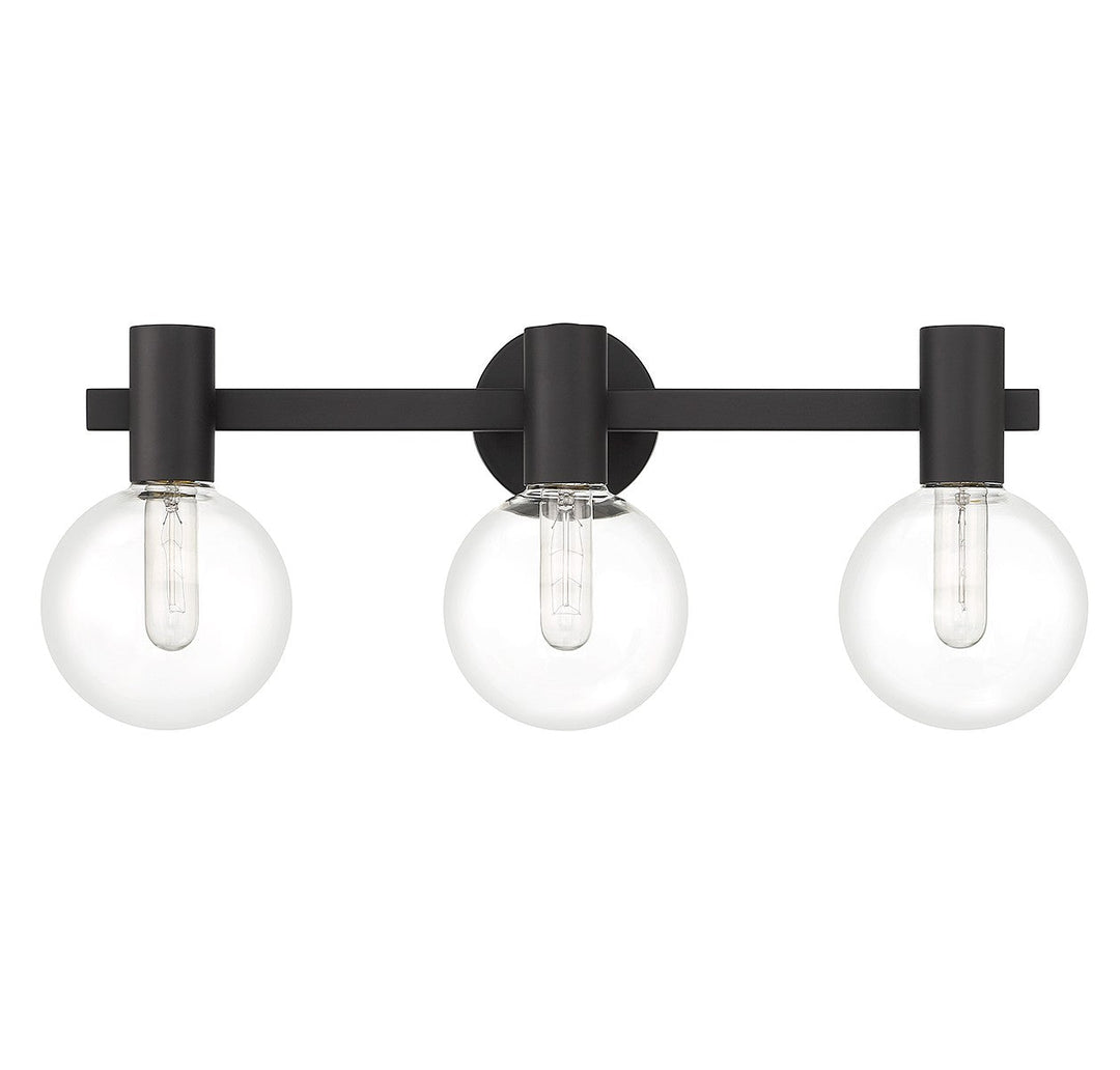 Savoy House Wright 8-3076-3-BK Bath Vanity Light 25 in. wide - Matte Black