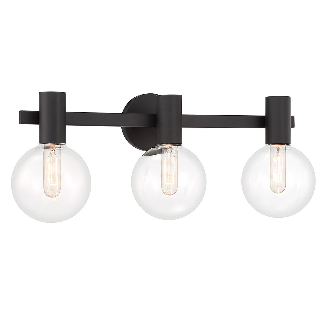 Savoy House Wright 8-3076-3-BK Bath Vanity Light 25 in. wide - Matte Black