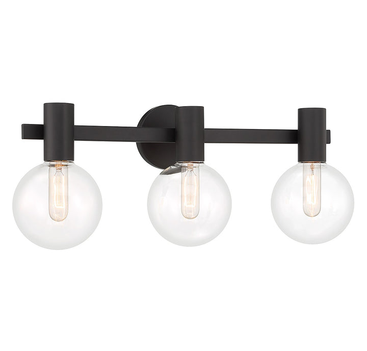 Savoy House Wright 8-3076-3-BK Bath Vanity Light 25 in. wide - Matte Black