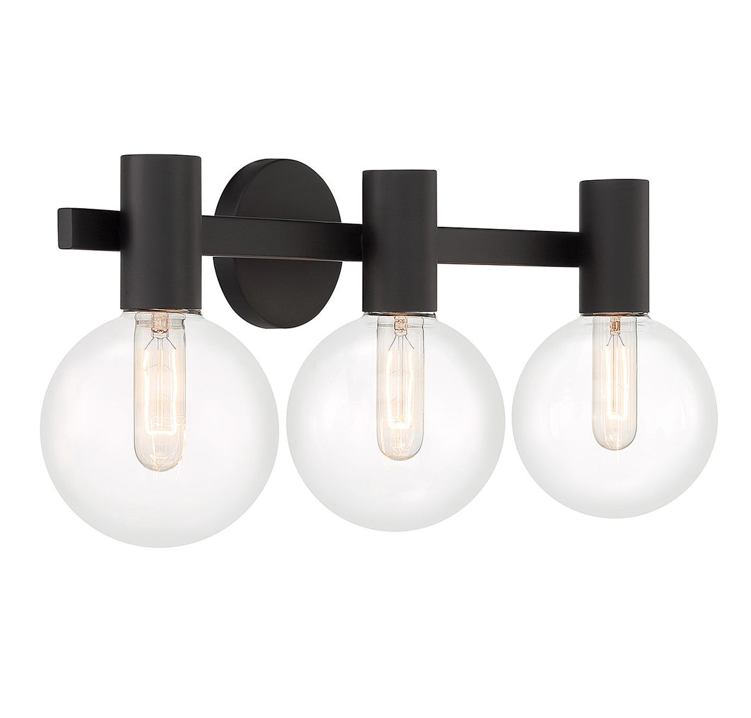 Savoy House Wright 8-3076-3-BK Bath Vanity Light 25 in. wide - Matte Black
