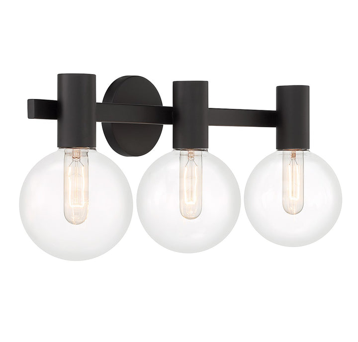 Savoy House Wright 8-3076-3-BK Bath Vanity Light 25 in. wide - Matte Black