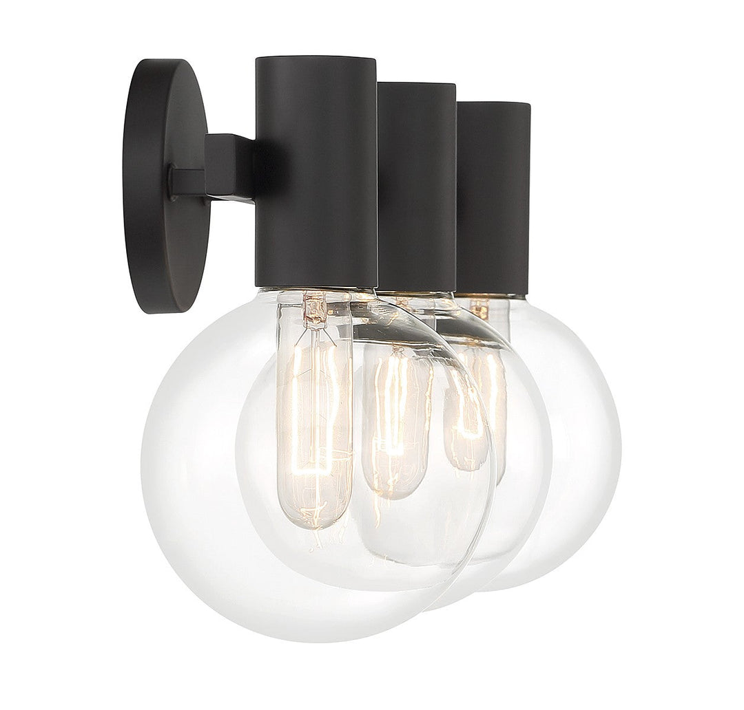 Savoy House Wright 8-3076-3-BK Bath Vanity Light 25 in. wide - Matte Black