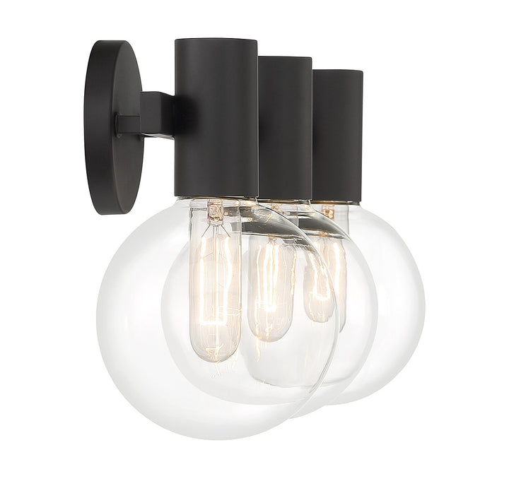 Savoy House Wright 8-3076-3-BK Bath Vanity Light 25 in. wide - Matte Black