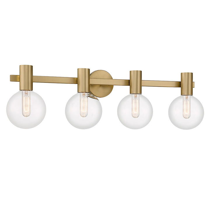 Savoy House Wright 8-3076-4-322 Bath Vanity Light 34 in. wide - Warm Brass