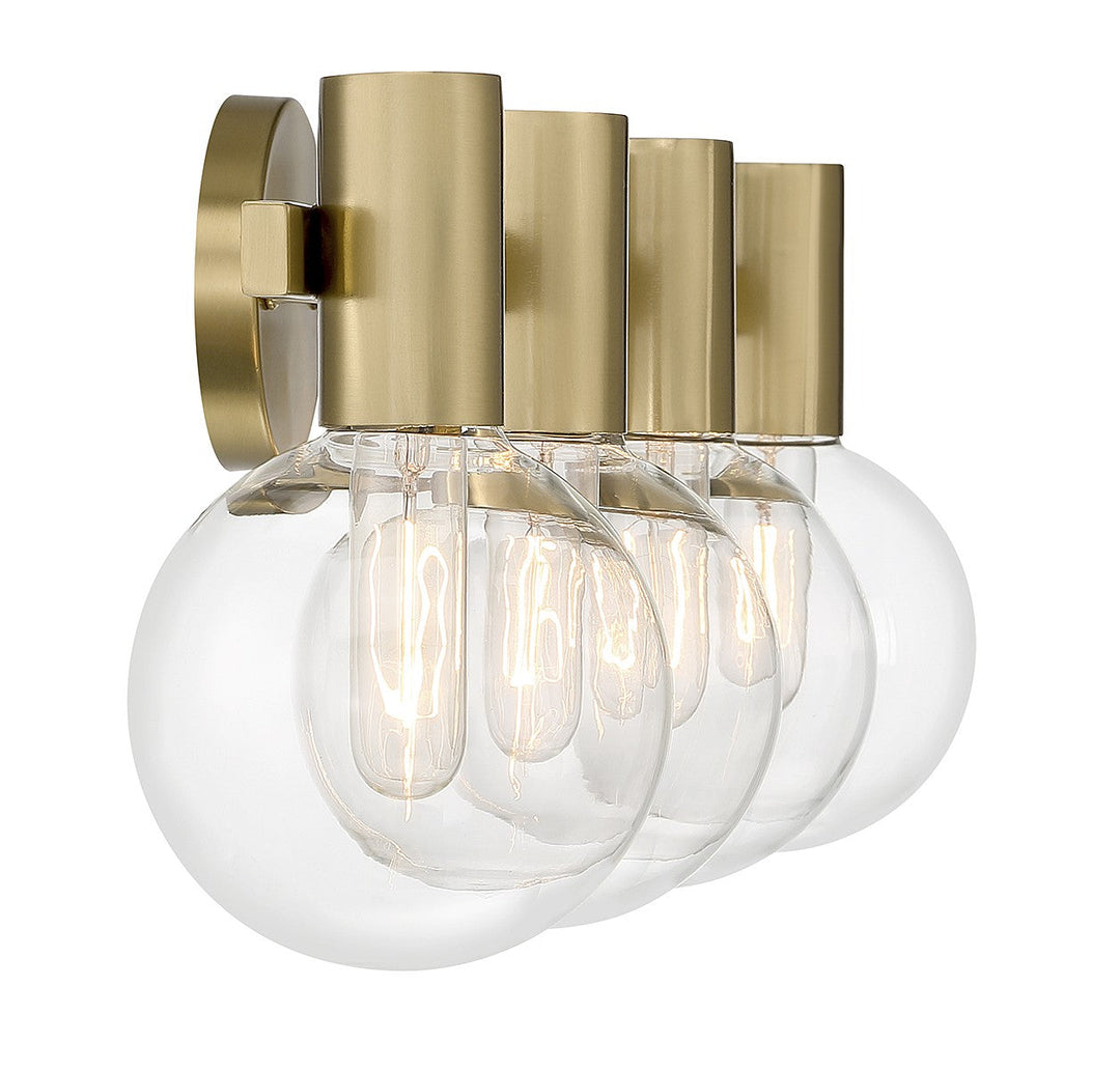 Savoy House Wright 8-3076-4-322 Bath Vanity Light 34 in. wide - Warm Brass