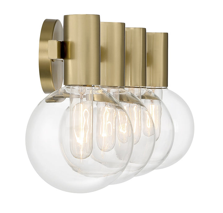 Savoy House Wright 8-3076-4-322 Bath Vanity Light 34 in. wide - Warm Brass