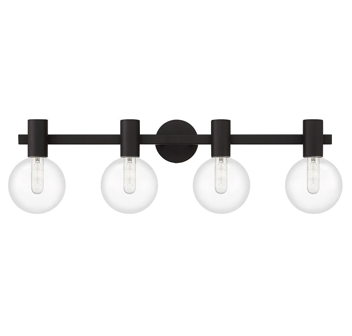Savoy House Wright 8-3076-4-BK Bath Vanity Light 34 in. wide - Matte Black