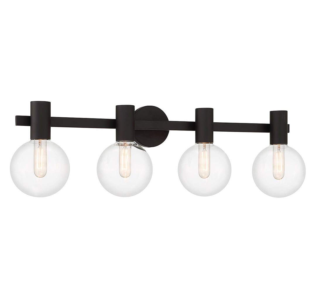 Savoy House Wright 8-3076-4-BK Bath Vanity Light 34 in. wide - Matte Black
