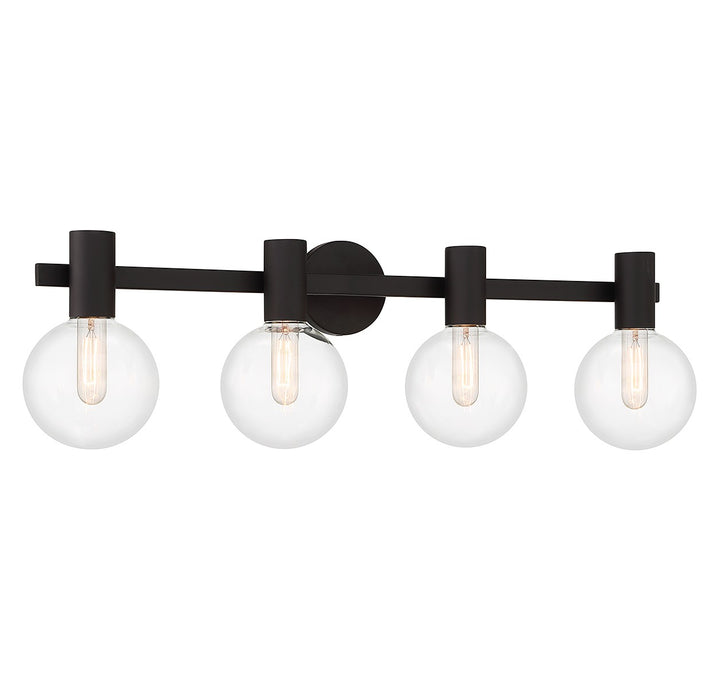 Savoy House Wright 8-3076-4-BK Bath Vanity Light 34 in. wide - Matte Black