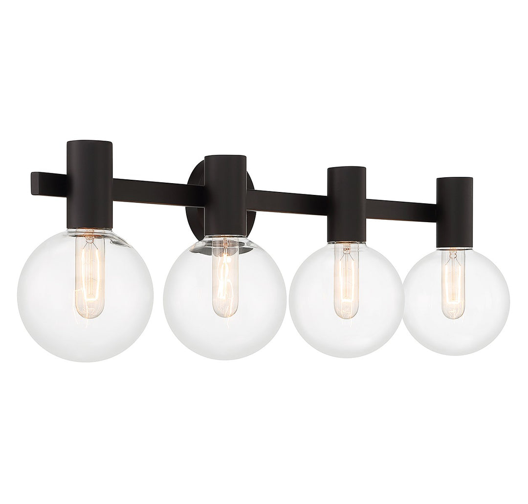 Savoy House Wright 8-3076-4-BK Bath Vanity Light 34 in. wide - Matte Black