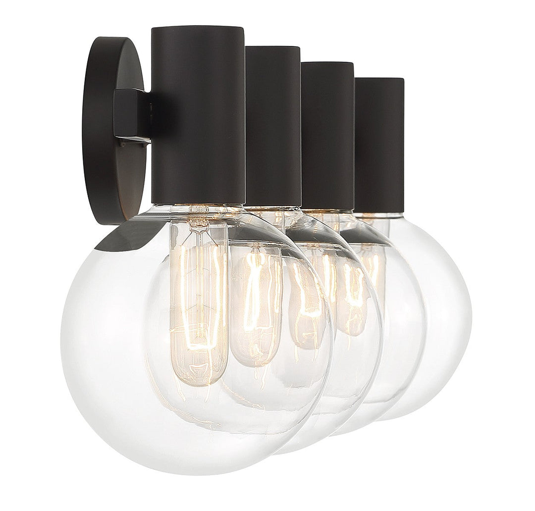 Savoy House Wright 8-3076-4-BK Bath Vanity Light 34 in. wide - Matte Black