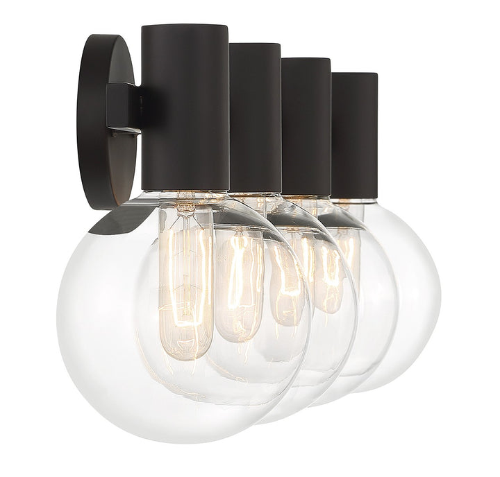 Savoy House Wright 8-3076-4-BK Bath Vanity Light 34 in. wide - Matte Black