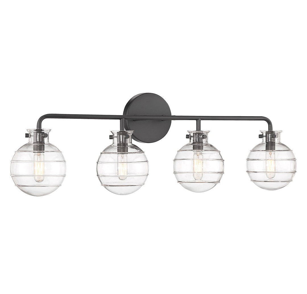 Savoy House Mason 8-4300-4-BK Bath Vanity Light 31 in. wide - Matte Black