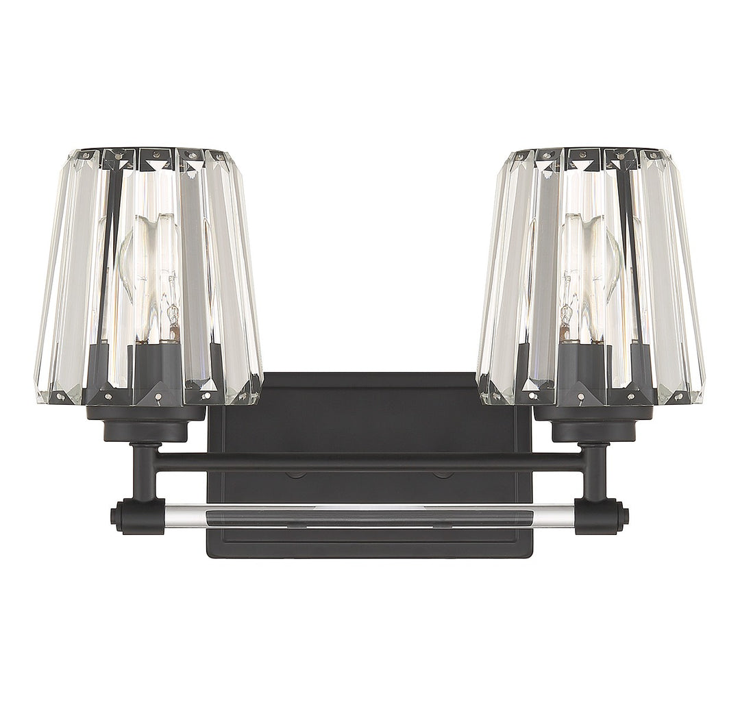 Savoy House Garnet 8-6001-2-BK Bath Vanity Light 16 in. wide - Matte Black