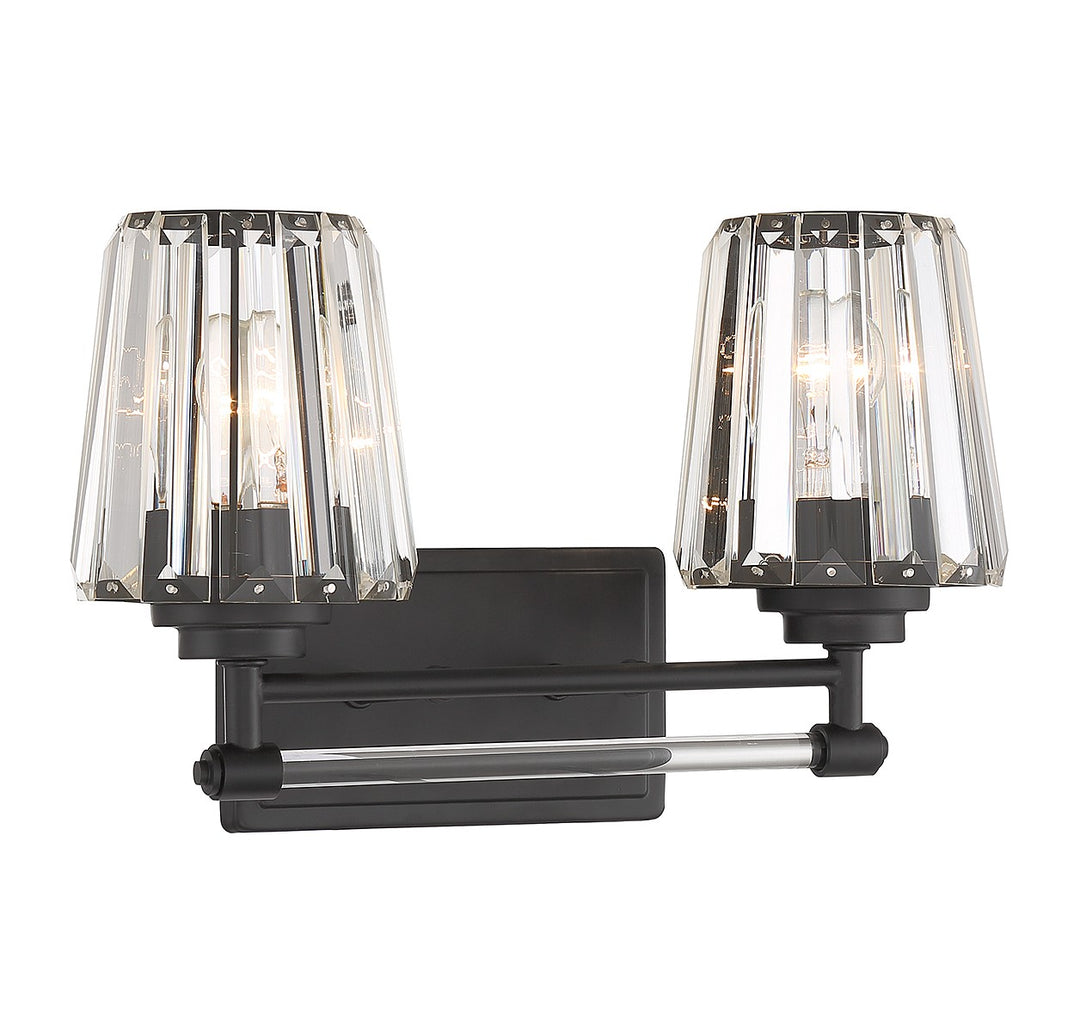 Savoy House Garnet 8-6001-2-BK Bath Vanity Light 16 in. wide - Matte Black