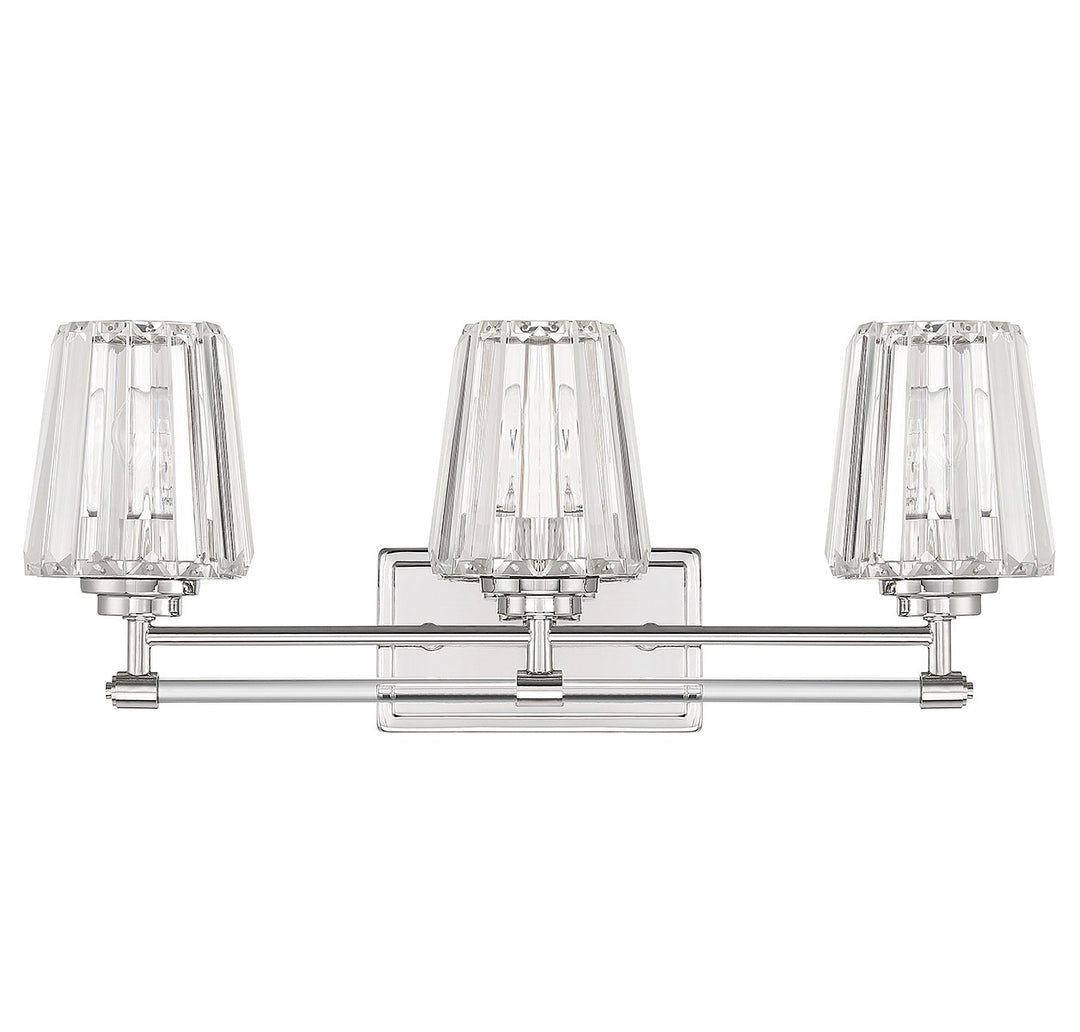 Savoy House Garnet 8-6001-3-109 Bath Vanity Light 24 in. wide - Polished Nickel