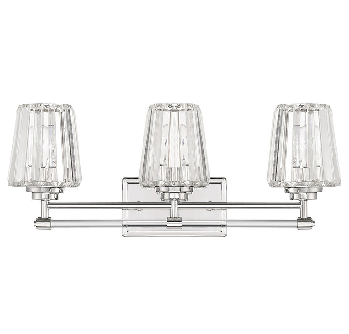 Savoy House Garnet 8-6001-3-109 Bath Vanity Light 24 in. wide - Polished Nickel