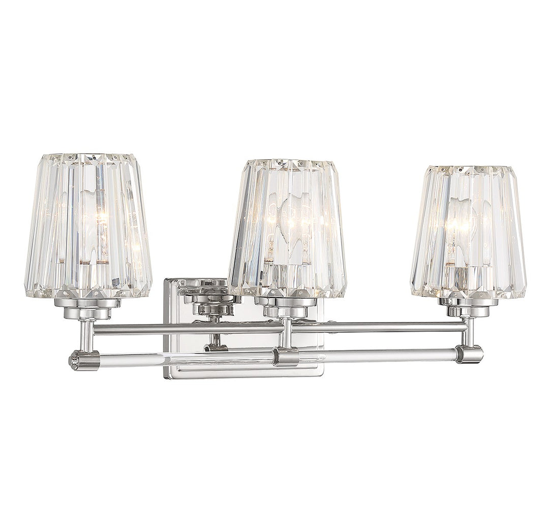 Savoy House Garnet 8-6001-3-109 Bath Vanity Light 24 in. wide - Polished Nickel