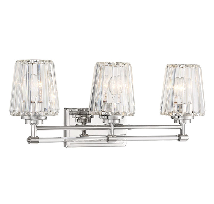 Savoy House Garnet 8-6001-3-109 Bath Vanity Light 24 in. wide - Polished Nickel