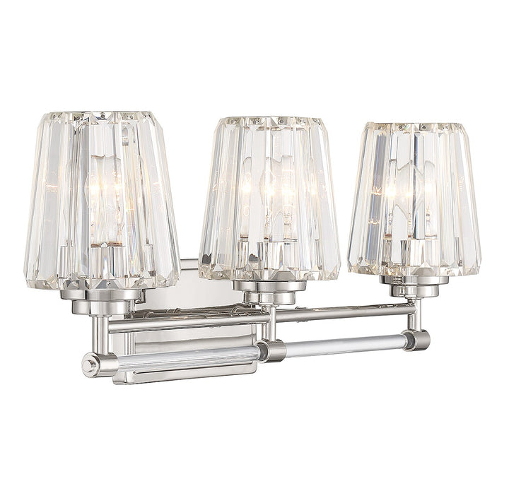 Savoy House Garnet 8-6001-3-109 Bath Vanity Light 24 in. wide - Polished Nickel