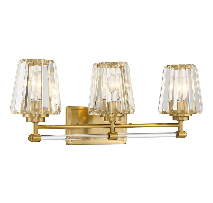 Savoy House Garnet 8-6001-3-322 Bath Vanity Light 24 in. wide - Warm Brass