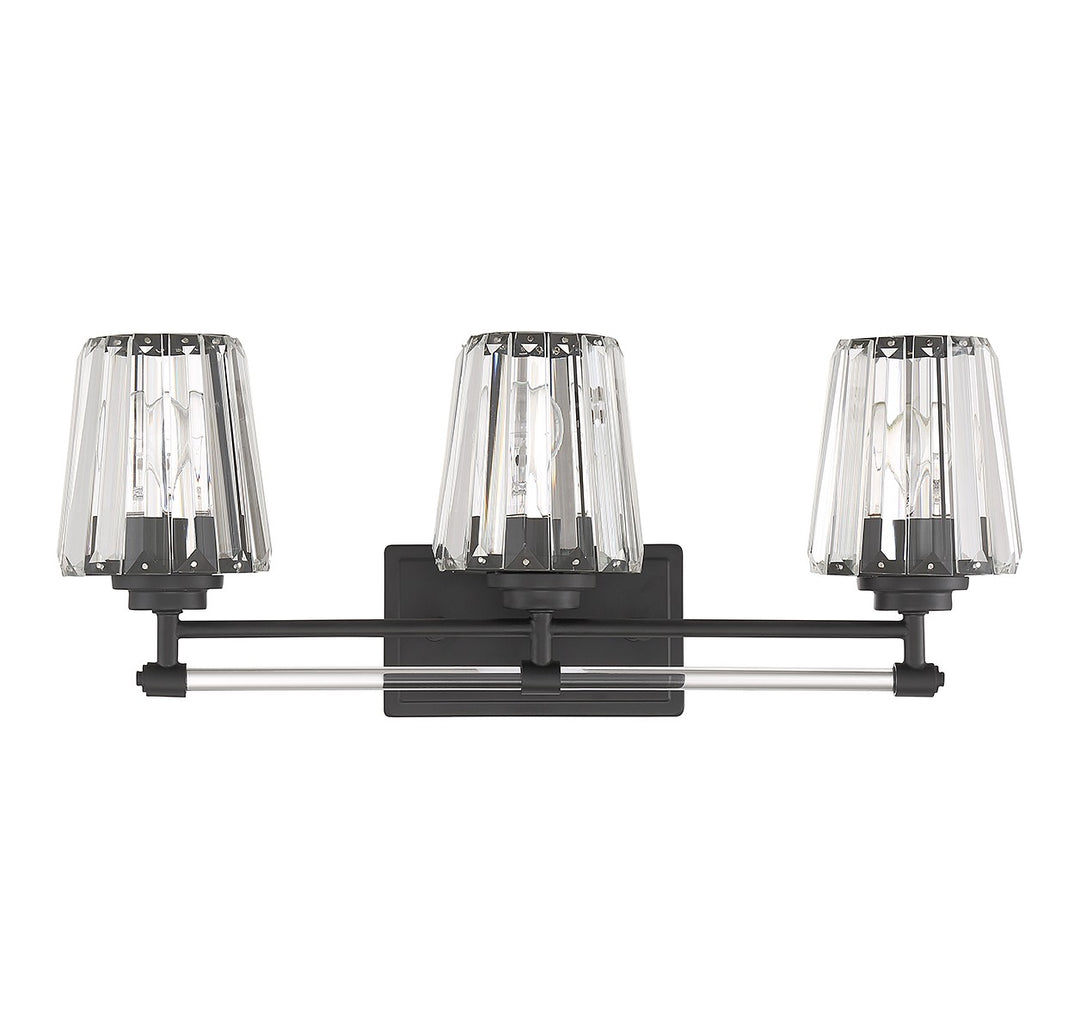 Savoy House Garnet 8-6001-3-BK Bath Vanity Light 24 in. wide - Matte Black